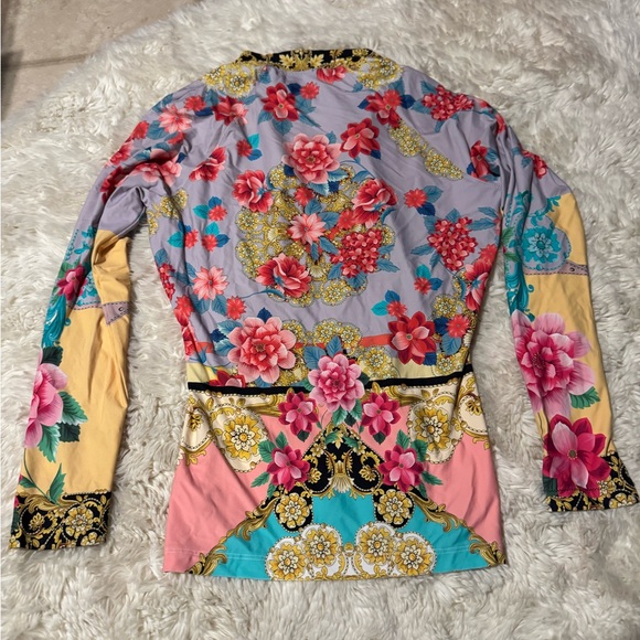 N- Women's Johnny Was Japer Surf Floral Long Sleeve Pullover Swimsuit Shirt - Picture 8 of 8